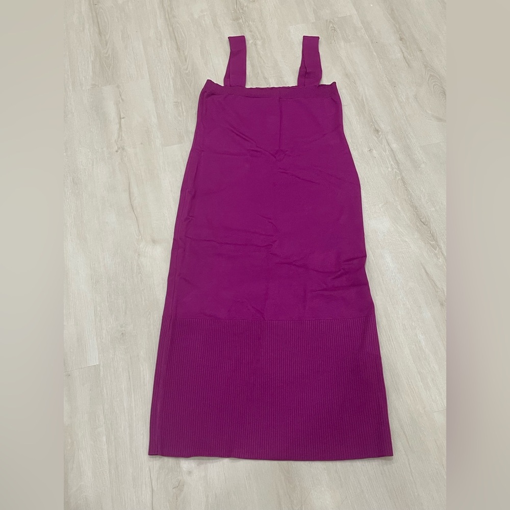 SHEIN Strapless Magenta Dress